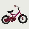 12.1 - BikeFlip, kinderfiets, 3-4 jaar fiets, Levendige roze kleur, vrolijke bloem accenten, zijwieltjes op voorraad, comfort
