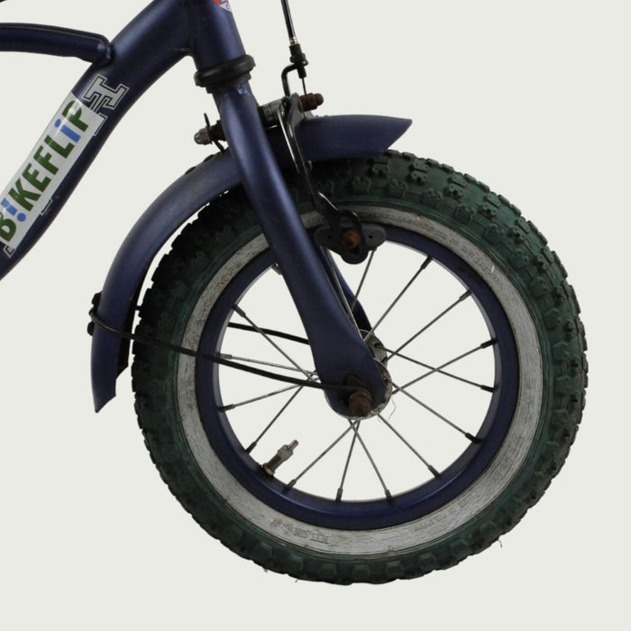 12.115 - BikeFlip, 12 inch cruiser fiets, terugtraprem, geen versnellingen, kabelslot, optionele zijwieltjes, 85-100 cm kind