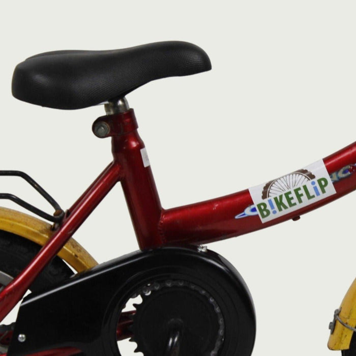 12.14 - BikeFlip, 12 inch kinderfiets, vrolijke kinderfiets, terugtraprem, handrem, kabelslot, fiets voor 3-4 jaar