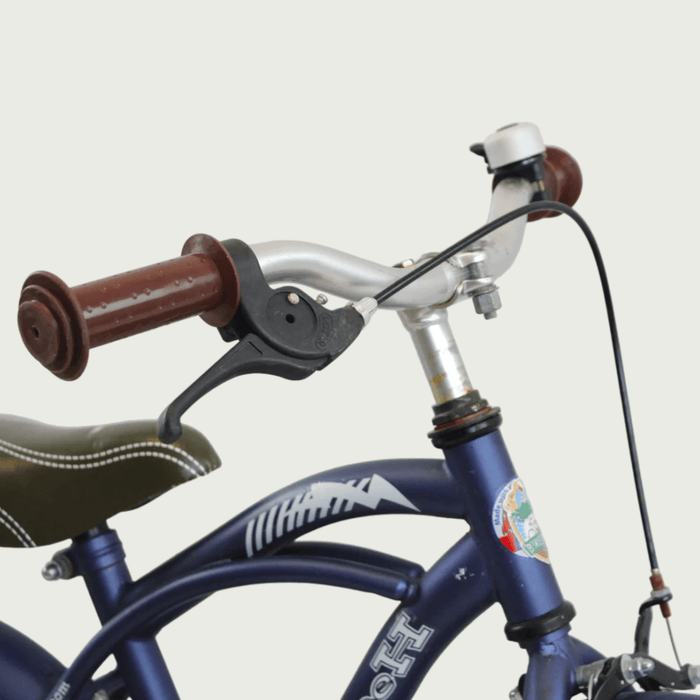 12.151 - BikeFlip, 12 inch kinderfiets, Volare fiets, stoere blauwe fiets, avontuurlijke kinderfiets, terugtraprem, handrem
