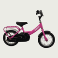 12.174 - BikeFlip, , kinderfiets, 12 inch fiets, roze fiets, terugtraprem, handrem, kabelslot, geen versnellingen