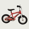 12.189 - BikeFlip, 12 inch, 85-100 cm, kledingmaat 86-98, terugtraprem, handrem, geen versnellingen, kabelslot, rood fiets