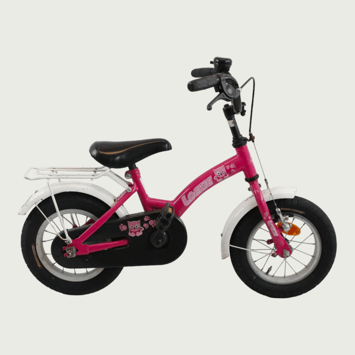 12.26 - BikeFlip, Viviane, 12 inch, Loekie, roze, lengte kind: 85-100 cm, terugtraprem, handrem, geen versnellingen