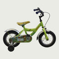 12.58 - BikeFlip, kinderfiets, 12 inch, groene fiets, terugtraprem, handrem, kabelslot, stevig, lichtgewicht, duurzaam