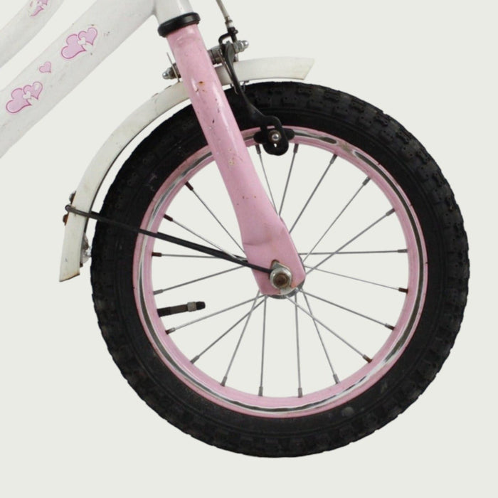 14.5 - BikeFlip, 14 inch fiets, schattige fiets met mandje, terugtraprem en handrem, geen versnellingen, kabelslot