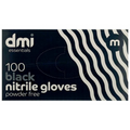 Aurelia DMI Essentials Bold Black Powder Free Nitrile Examination Gloves Medium 100x