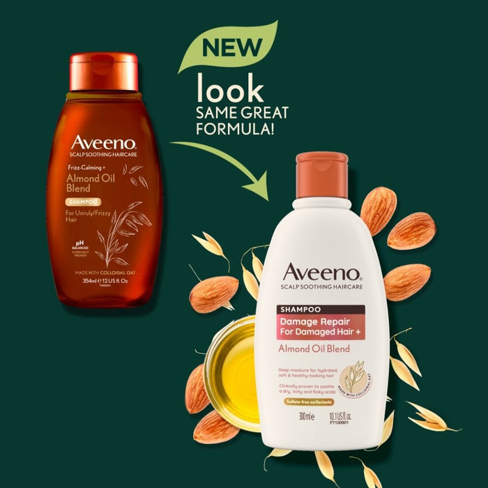 Aveeno Damage Repair+ Almond Oil Blend Shampoo 300ml