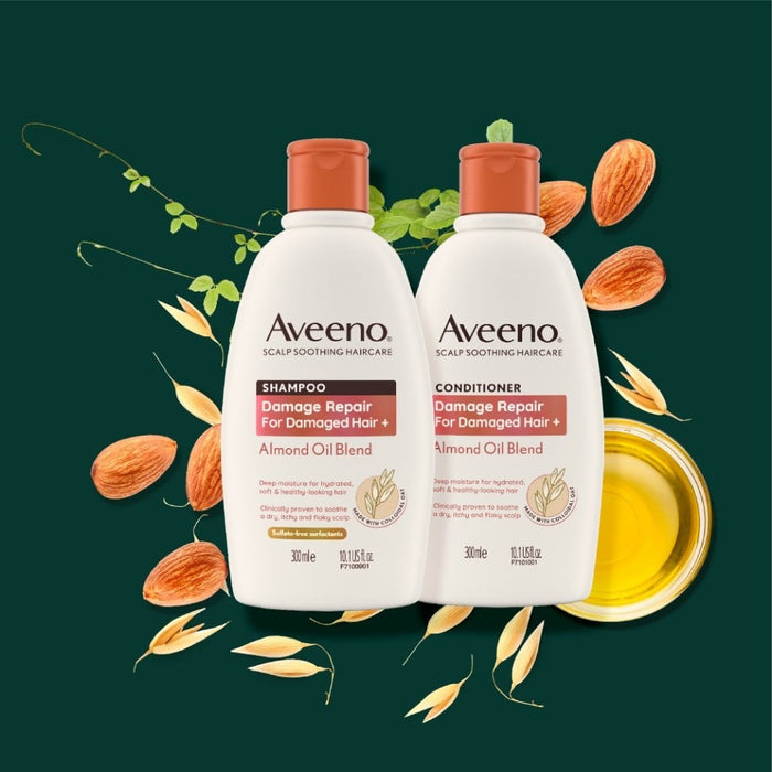 Aveeno Damage Repair+ Almond Oil Blend Shampoo 300ml