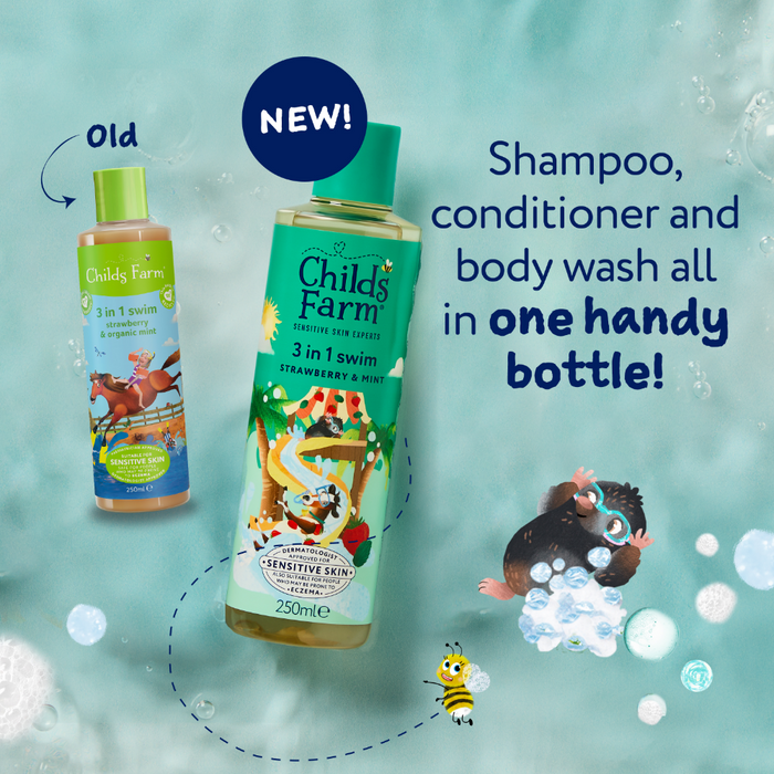 Childs Farm 3-In-1 Swim Strawberry & Organic Mint 250ml