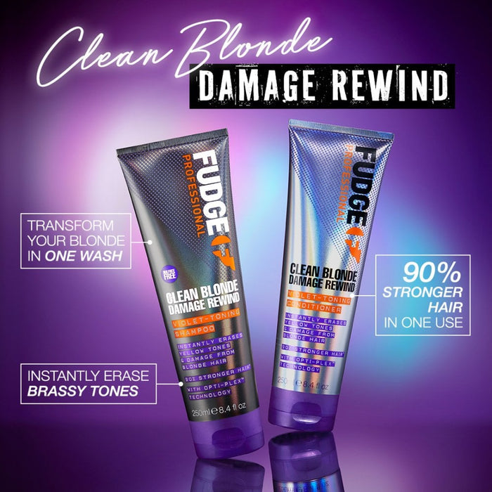 Fudge Professional Clean Blonde Damage Rewind Violet-Toning Conditioner 1000ml