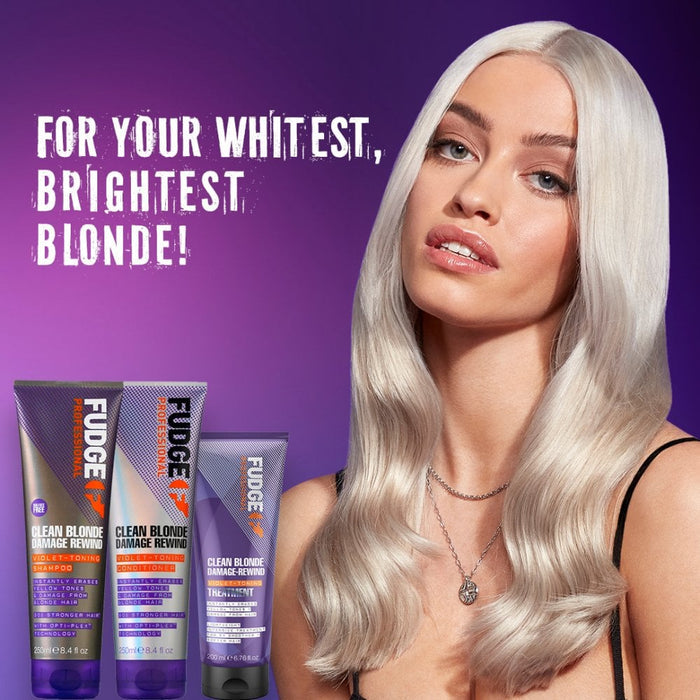 Fudge Professional Clean Blonde Damage Rewind Violet-Toning Shampoo 250ml
