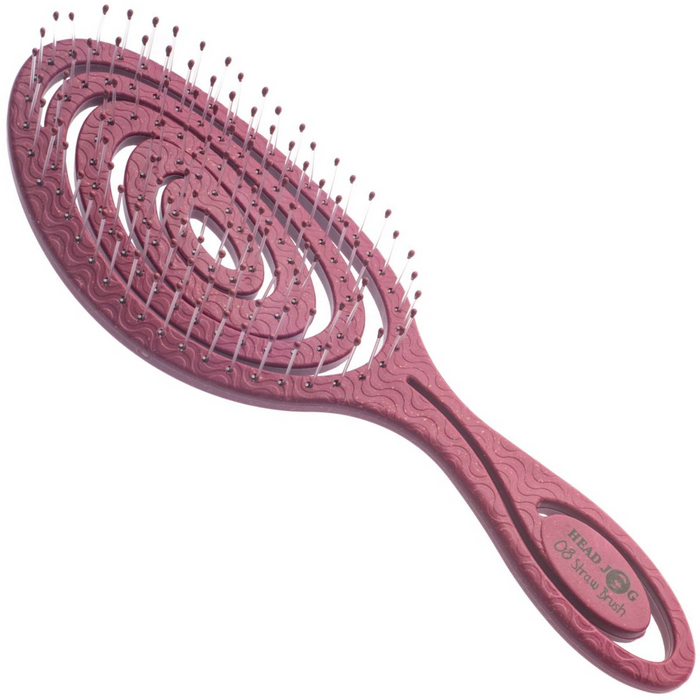 Head Jog 08 Straw Paddle Brush Mulberry