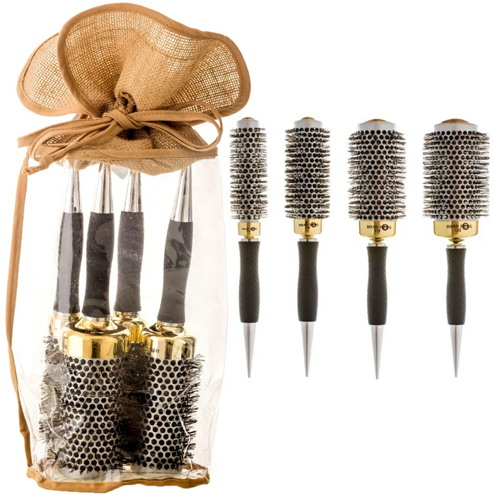 Head Jog Gold Thermal Brush Set