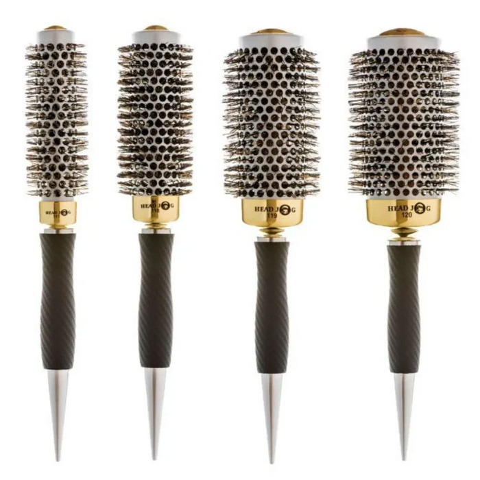 Head Jog Gold Thermal Brush Set