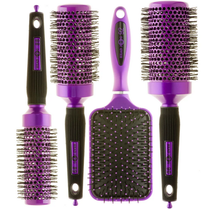 Head Jog Oval Purple Brush Set