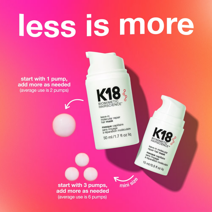 K18 Biomimetic Hairscience Leave-In Molecular Repair Hair Mask 15ml