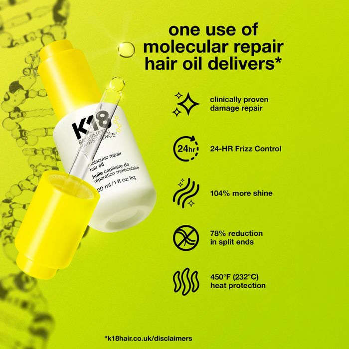 K18 Biomimetic Hairscience Molecular Repair Hair Oil 10ml