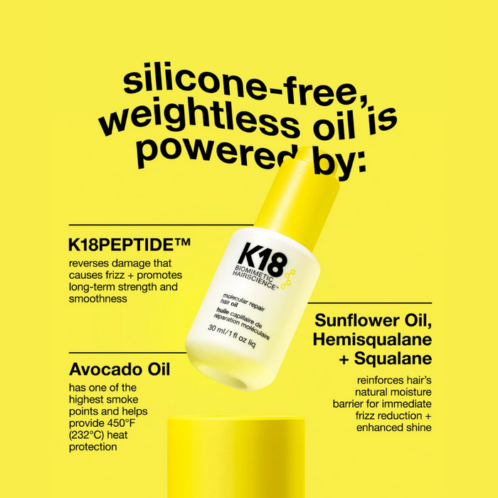 K18 Biomimetic Hairscience Molecular Repair Hair Oil 30ml