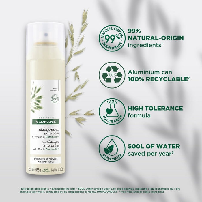 Klorane Extra-Gentle Dry Shampoo 250ml