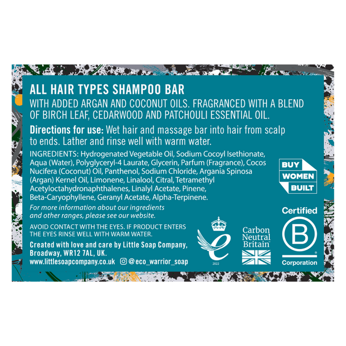 Little Soap Company Eco Warrior Men's Edit No Fuss Shampoo Bar 100g