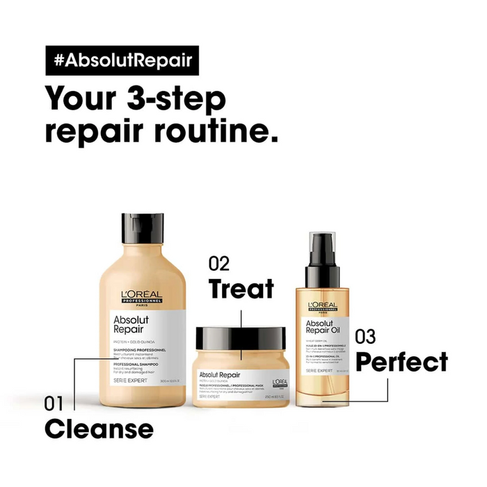 L'Oreal Professionnel Serie Expert Absolut Repair Protein + Gold Quinoa Instant Resurfacing Conditioner 750ml