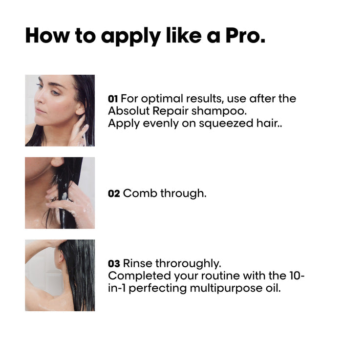 L'Oreal Professionnel Serie Expert Absolut Repair Protein + Gold Quinoa Instant Resurfacing Conditioner 200ml