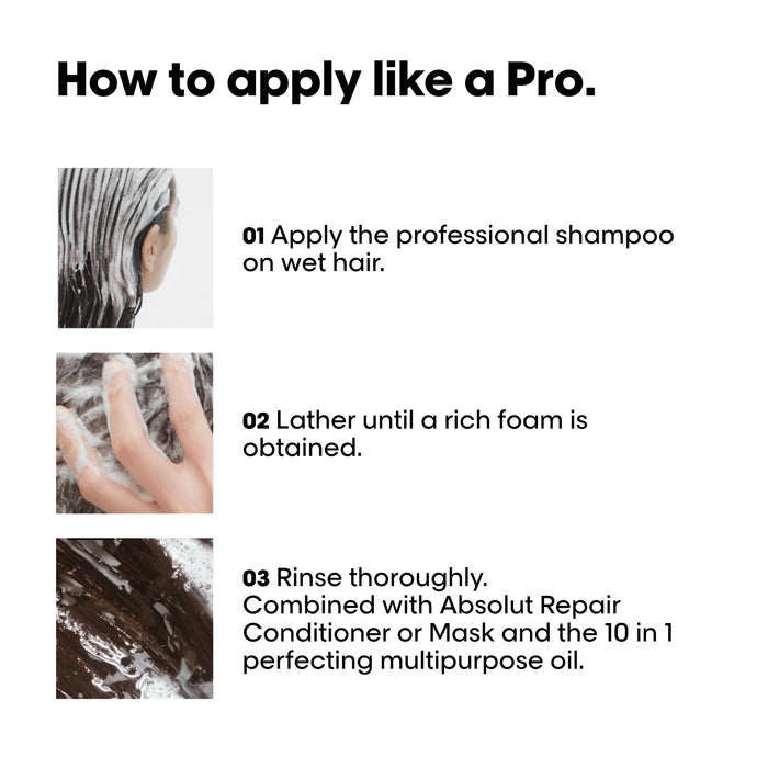 L'Oreal Professionnel Serie Expert Absolut Repair Protein + Gold Quinoa Instant Resurfacing Shampoo 300ml