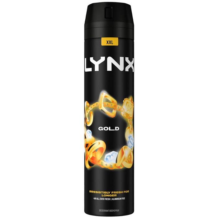 Lynx XXL Gold 48h Oudwood & Fresh Vanilla Deodorant Body Spray 250ml