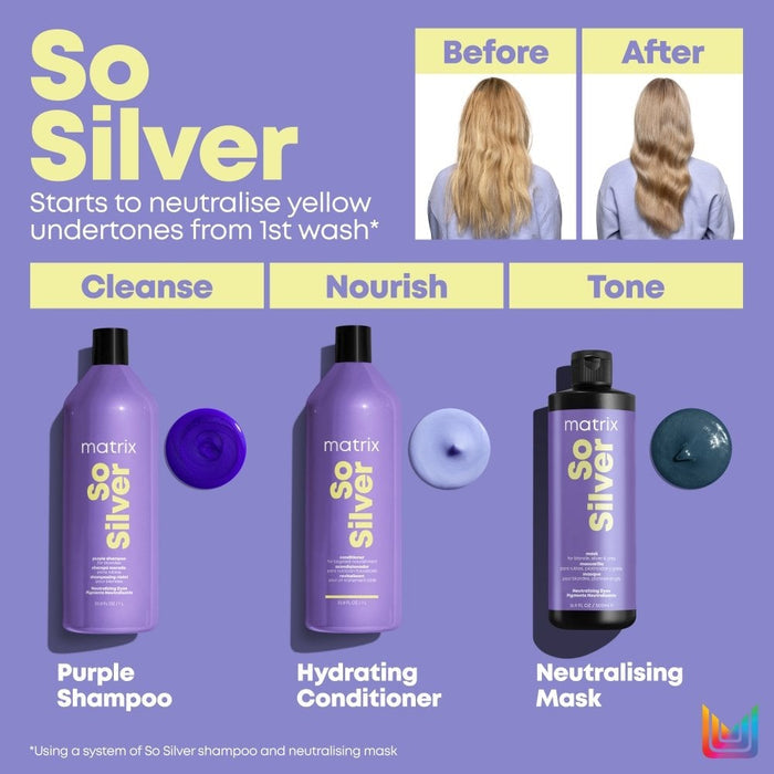 Matrix Total Results So Silver Purple Toning Shampoo 1000ml