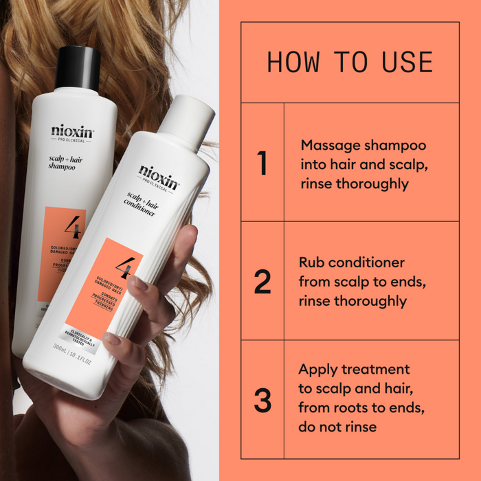 Nioxin System 4 Scalp Therapy Conditioner for Coloured Treated Hair with Progressed Thinning 1000ml