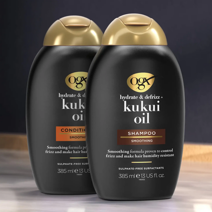 OGX Hydrate & Defrizz+ Kukui Oil Shampoo 385ml