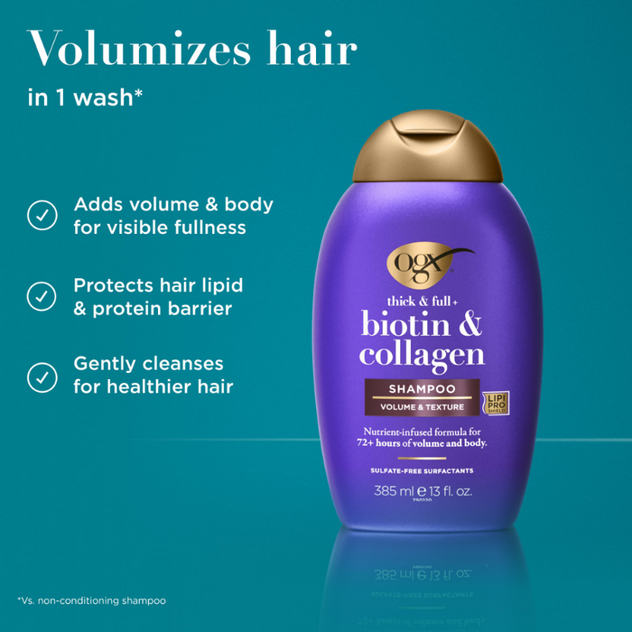 OGX Thick & Full+ Biotin & Collagen Volume Shampoo 385ml
