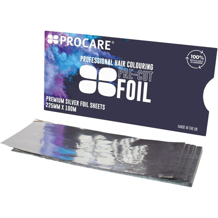 Procare Pre-Cut Silver Foil Strips 100mm x 225mm
