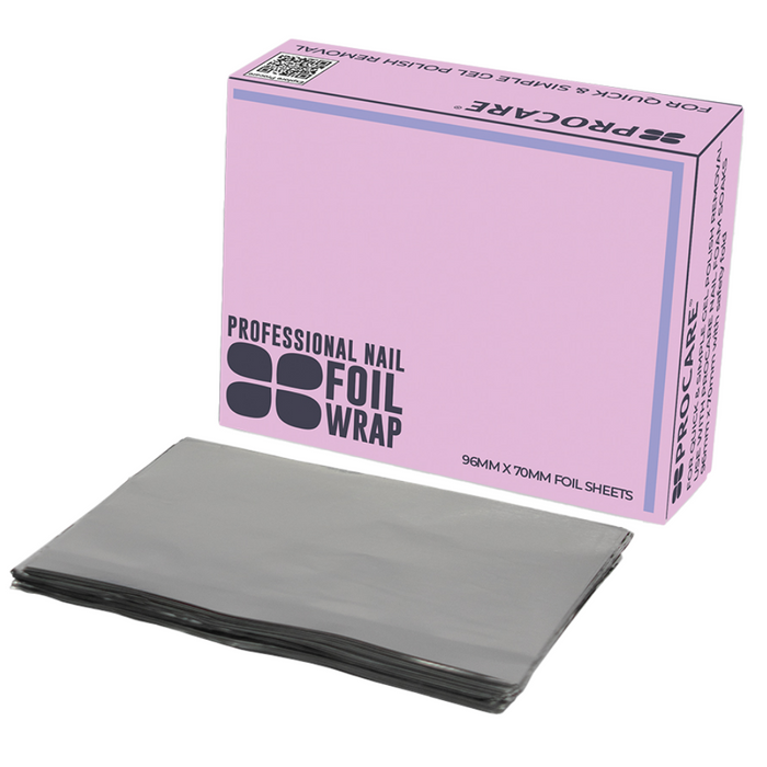 Procare Premium Silver Foil Nail Wraps 200 Sheets