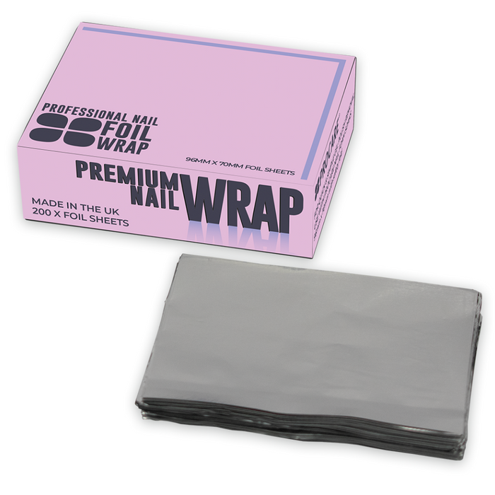 Procare Premium Silver Foil Nail Wraps 200 Sheets