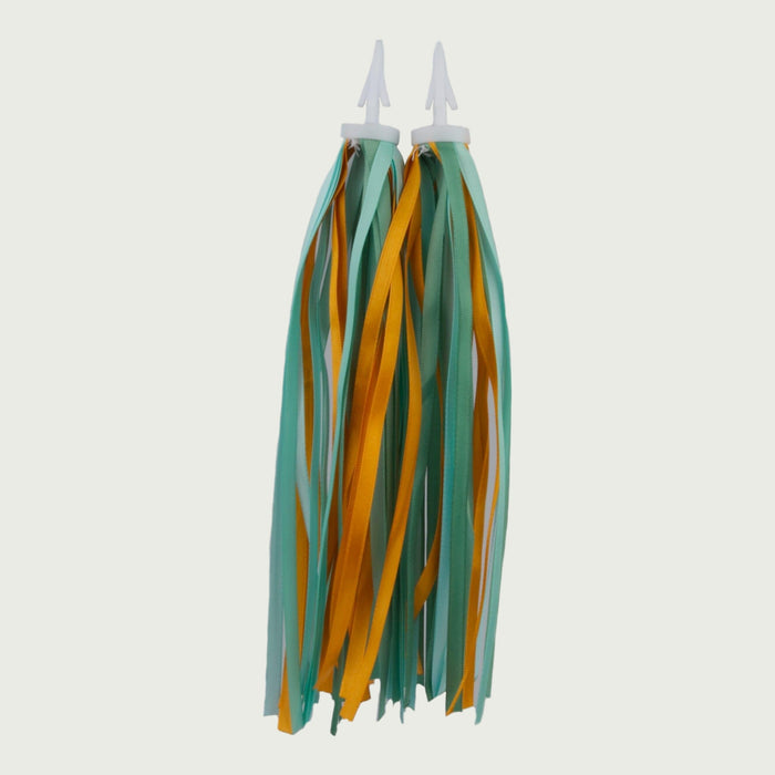 Streamers groen-oranje - BikeFlip